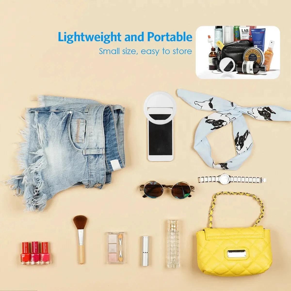 Viral CircleLight – Anillo de Luz LED USB para Selfies y Grabaciones con carga USB. Compatible con iPhone, Samsung, Xiaomi, lente de teléfono móvil