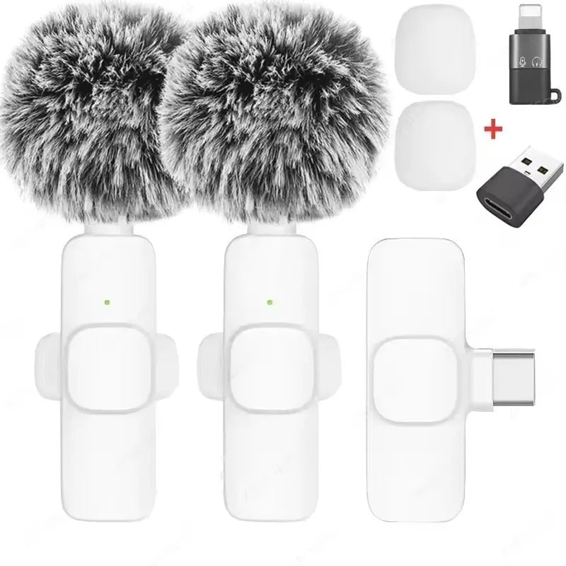 ViralVoice - Nuevo micrófono de solapa inalámbrico. Micrófono portátil para grabación de audio y vídeo para iPhone, Android, PC y cámara. Ideal para Instagram, Tik Tok y Youtube