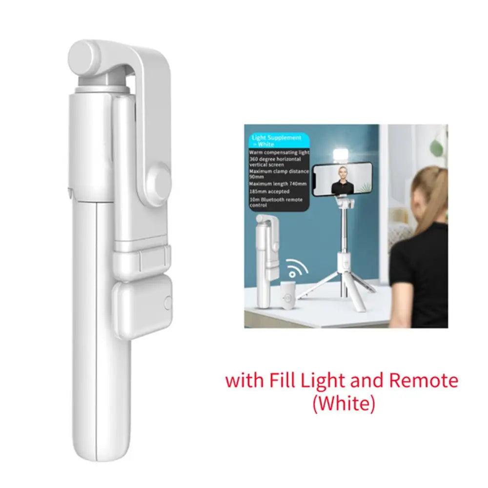 ViralSelfiePro – Palo de Selfie Bluetooth retráctil con luz y control remoto