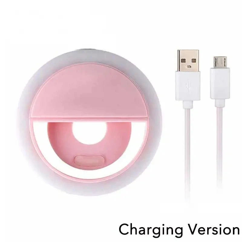 Viral CircleLight – Anillo de Luz LED USB para Selfies y Grabaciones con carga USB. Compatible con iPhone, Samsung, Xiaomi, lente de teléfono móvil