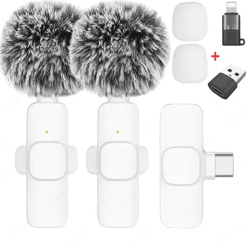 ViralVoice - Nuevo micrófono de solapa inalámbrico. Micrófono portátil para grabación de audio y vídeo para iPhone, Android, PC y cámara. Ideal para Instagram, Tik Tok y Youtube