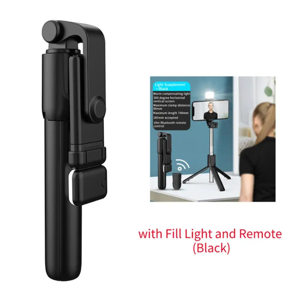 ViralSelfiePro – Palo de Selfie Bluetooth retráctil con luz y control remoto