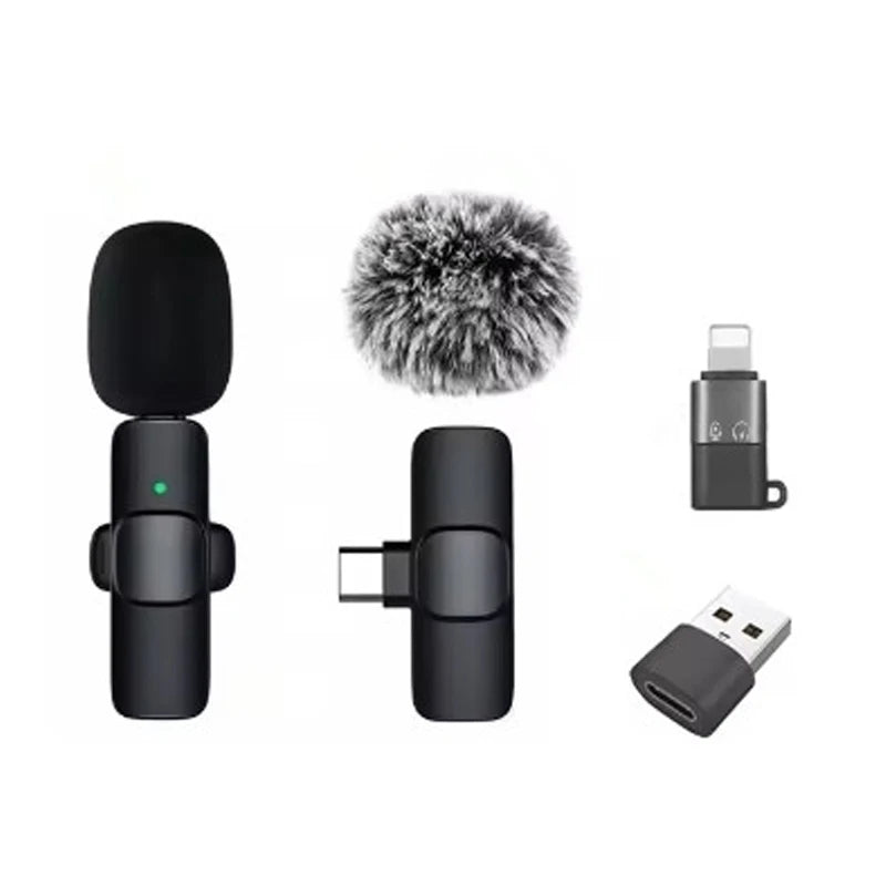 ViralVoice - Nuevo micrófono de solapa inalámbrico. Micrófono portátil para grabación de audio y vídeo para iPhone, Android, PC y cámara. Ideal para Instagram, Tik Tok y Youtube