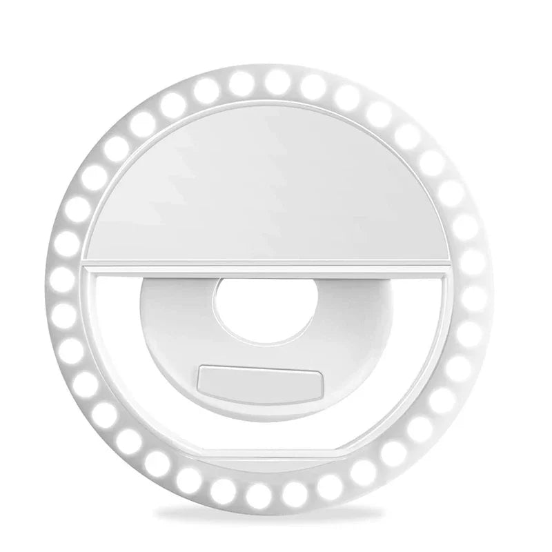 Viral CircleLight – Anillo de Luz LED USB para Selfies y Grabaciones con carga USB. Compatible con iPhone, Samsung, Xiaomi, lente de teléfono móvil