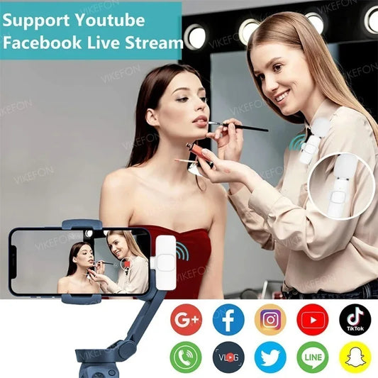 ViralVoice - Nuevo micrófono de solapa inalámbrico. Micrófono portátil para grabación de audio y vídeo para iPhone, Android, PC y cámara. Ideal para Instagram, Tik Tok y Youtube